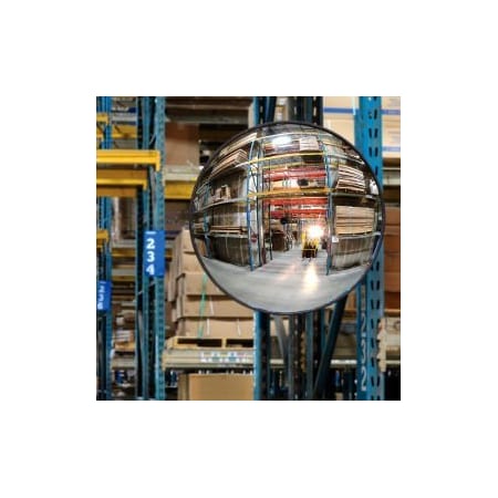 Vision Metalizers Round Acrylic Convex Mirror Indoor 30 Dia. 160 Degree Viewing Angle IC 3000